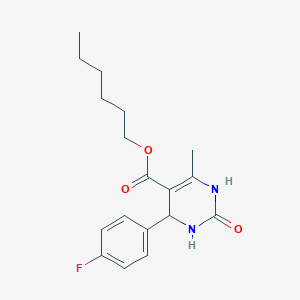 hexyl 4-(4-fluorophenyl)-6-methyl-2-oxo-1,2,3,4-tetrahydro-5-pyrimidinecarboxylate