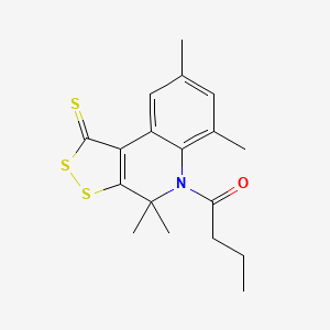 5-butyryl-4,4,6,8-tetramethyl-4,5-dihydro-1H-[1,2]dithiolo[3,4-c]quinoline-1-thione