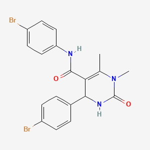 N,6-bis(4-bromophenyl)-3,4-dimethyl-2-oxo-1,6-dihydropyrimidine-5-carboxamide