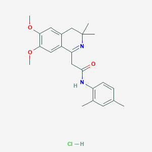 2-(6,7-dimethoxy-3,3-dimethyl-3,4-dihydro-1-isoquinolinyl)-N-(2,4-dimethylphenyl)acetamide hydrochloride