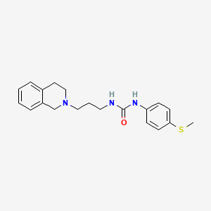 molecular formula C20H25N3OS B5080999 N-[3-(3,4-dihydro-2(1H)-isoquinolinyl)propyl]-N'-[4-(methylthio)phenyl]urea 