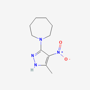 molecular formula C10H16N4O2 B5081009 1-(3-methyl-4-nitro-1H-pyrazol-5-yl)azepane 