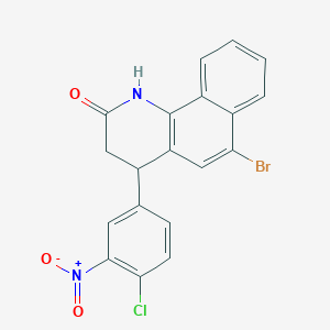 6-bromo-4-(4-chloro-3-nitrophenyl)-3,4-dihydrobenzo[h]quinolin-2(1H)-one