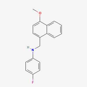 molecular formula C18H16FNO B5081036 4-fluoro-N-[(4-methoxynaphthalen-1-yl)methyl]aniline 