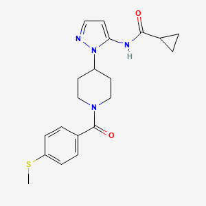 N-(1-{1-[4-(methylthio)benzoyl]-4-piperidinyl}-1H-pyrazol-5-yl)cyclopropanecarboxamide