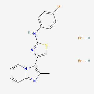 N-(4-bromophenyl)-4-(2-methylimidazo[1,2-a]pyridin-3-yl)-1,3-thiazol-2-amine;dihydrobromide