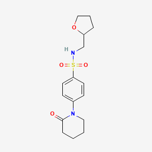 4-(2-oxo-1-piperidinyl)-N-(tetrahydro-2-furanylmethyl)benzenesulfonamide