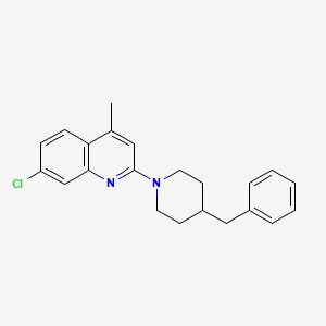 molecular formula C22H23ClN2 B5081103 2-(4-benzyl-1-piperidinyl)-7-chloro-4-methylquinoline 