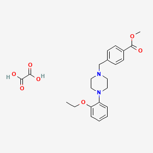 molecular formula C23H28N2O7 B5081104 methyl 4-{[4-(2-ethoxyphenyl)-1-piperazinyl]methyl}benzoate oxalate 