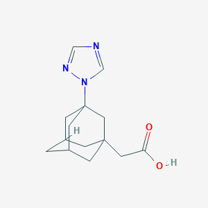 molecular formula C14H19N3O2 B508111 (3-[1,2,4]三唑-1-基-金刚烷-1-基)-乙酸 CAS No. 438229-01-7
