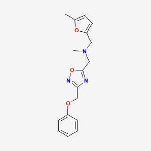 N-methyl-1-(5-methyl-2-furyl)-N-{[3-(phenoxymethyl)-1,2,4-oxadiazol-5-yl]methyl}methanamine