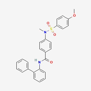 molecular formula C27H24N2O4S B5081143 N-2-biphenylyl-4-[[(4-methoxyphenyl)sulfonyl](methyl)amino]benzamide 