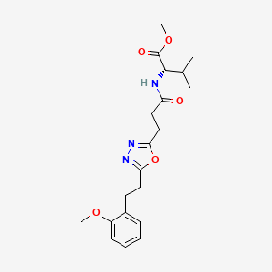 methyl N-(3-{5-[2-(2-methoxyphenyl)ethyl]-1,3,4-oxadiazol-2-yl}propanoyl)-L-valinate