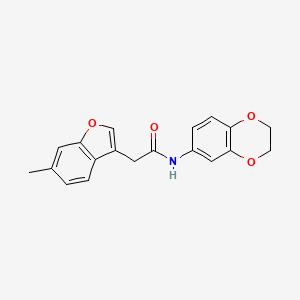 molecular formula C19H17NO4 B5081164 N-(2,3-dihydro-1,4-benzodioxin-6-yl)-2-(6-methyl-1-benzofuran-3-yl)acetamide 