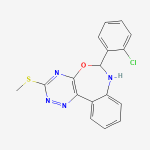 molecular formula C17H13ClN4OS B5081170 6-(2-chlorophenyl)-3-(methylthio)-6,7-dihydro[1,2,4]triazino[5,6-d][3,1]benzoxazepine 