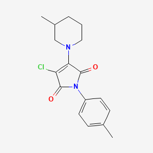 3-chloro-1-(4-methylphenyl)-4-(3-methyl-1-piperidinyl)-1H-pyrrole-2,5-dione