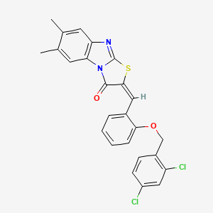 2-{2-[(2,4-dichlorobenzyl)oxy]benzylidene}-6,7-dimethyl[1,3]thiazolo[3,2-a]benzimidazol-3(2H)-one