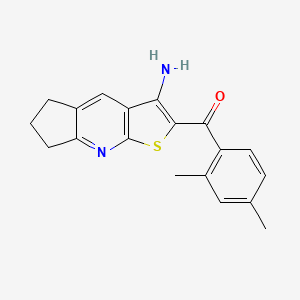 (3-amino-6,7-dihydro-5H-cyclopenta[b]thieno[3,2-e]pyridin-2-yl)(2,4-dimethylphenyl)methanone