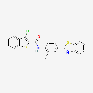 N-[4-(1,3-benzothiazol-2-yl)-2-methylphenyl]-3-chloro-1-benzothiophene-2-carboxamide