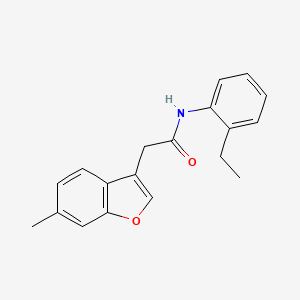 molecular formula C19H19NO2 B5081281 N-(2-ethylphenyl)-2-(6-methyl-1-benzofuran-3-yl)acetamide 