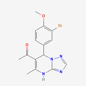 1-[7-(3-bromo-4-methoxyphenyl)-5-methyl-4,7-dihydro[1,2,4]triazolo[1,5-a]pyrimidin-6-yl]ethanone