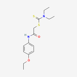 2-[(4-ethoxyphenyl)amino]-2-oxoethyl diethyldithiocarbamate