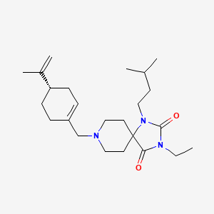 molecular formula C24H39N3O2 B5081340 3-ethyl-8-{[(4S)-4-isopropenyl-1-cyclohexen-1-yl]methyl}-1-(3-methylbutyl)-1,3,8-triazaspiro[4.5]decane-2,4-dione 