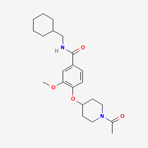 4-[(1-acetyl-4-piperidinyl)oxy]-N-(cyclohexylmethyl)-3-methoxybenzamide