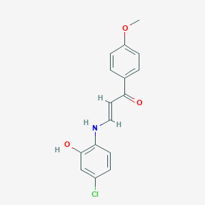 molecular formula C16H14ClNO3 B5081375 3-[(4-chloro-2-hydroxyphenyl)amino]-1-(4-methoxyphenyl)-2-propen-1-one 