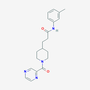 N-(3-methylphenyl)-3-[1-(2-pyrazinylcarbonyl)-4-piperidinyl]propanamide