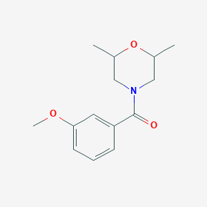 molecular formula C14H19NO3 B5081415 4-(3-methoxybenzoyl)-2,6-dimethylmorpholine 