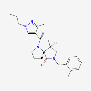 molecular formula C24H32N4O B5081530 (3aS*,5S*,9aS*)-2-(2-methylbenzyl)-5-(3-methyl-1-propyl-1H-pyrazol-4-yl)hexahydro-7H-pyrrolo[3,4-g]pyrrolizin-1(2H)-one 