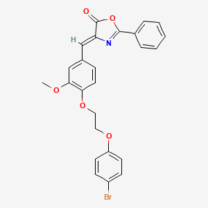 molecular formula C25H20BrNO5 B5081535 (4Z)-4-[[4-[2-(4-bromophenoxy)ethoxy]-3-methoxyphenyl]methylidene]-2-phenyl-1,3-oxazol-5-one 