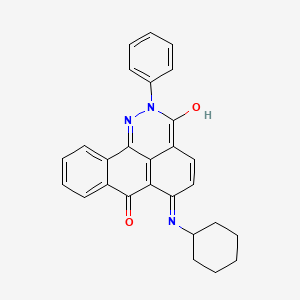 molecular formula C27H23N3O2 B5081540 6-(cyclohexylamino)-2-phenyl-3H-dibenzo[de,h]cinnoline-3,7(2H)-dione 