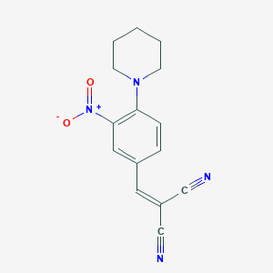 molecular formula C15H14N4O2 B5081576 2-[(3-Nitro-4-piperidin-1-ylphenyl)methylidene]propanedinitrile 