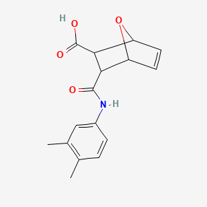 molecular formula C16H17NO4 B5081588 3-[(3,4-Dimethylphenyl)carbamoyl]-7-oxabicyclo[2.2.1]hept-5-ene-2-carboxylic acid 