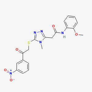 N-(2-methoxyphenyl)-2-(4-methyl-5-{[2-(3-nitrophenyl)-2-oxoethyl]sulfanyl}-4H-1,2,4-triazol-3-yl)acetamide