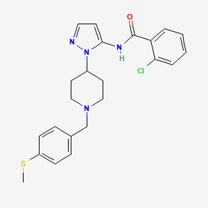 2-chloro-N-(1-{1-[4-(methylthio)benzyl]-4-piperidinyl}-1H-pyrazol-5-yl)benzamide