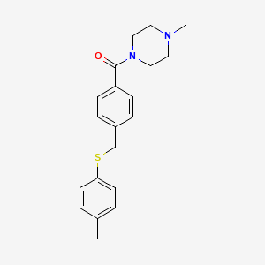 [4-[(4-Methylphenyl)sulfanylmethyl]phenyl]-(4-methylpiperazin-1-yl)methanone