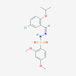 molecular formula C18H21ClN2O5S B5081698 N'-(5-chloro-2-isopropoxybenzylidene)-2,4-dimethoxybenzenesulfonohydrazide 