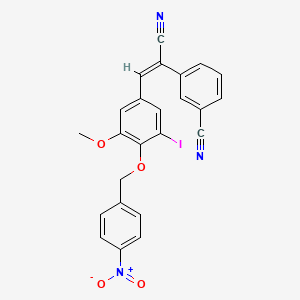 3-[(E)-1-cyano-2-{3-iodo-5-methoxy-4-[(4-nitrobenzyl)oxy]phenyl}ethenyl]benzonitrile