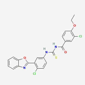 N-[[3-(1,3-benzoxazol-2-yl)-4-chlorophenyl]carbamothioyl]-3-chloro-4-ethoxybenzamide