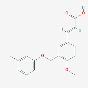 (2E)-3-{4-methoxy-3-[(3-methylphenoxy)methyl]phenyl}prop-2-enoic acid