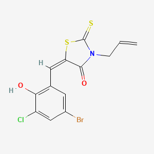 3-allyl-5-(5-bromo-3-chloro-2-hydroxybenzylidene)-2-thioxo-1,3-thiazolidin-4-one