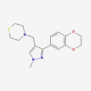 4-{[3-(2,3-dihydro-1,4-benzodioxin-6-yl)-1-methyl-1H-pyrazol-4-yl]methyl}thiomorpholine