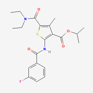 isopropyl 5-[(diethylamino)carbonyl]-2-[(3-fluorobenzoyl)amino]-4-methyl-3-thiophenecarboxylate