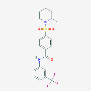 4-(2-methylpiperidin-1-yl)sulfonyl-N-[3-(trifluoromethyl)phenyl]benzamide