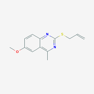 molecular formula C13H14N2OS B5081826 6-Methoxy-4-methyl-2-(prop-2-en-1-ylsulfanyl)quinazoline 