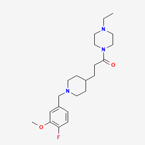 1-(4-Ethylpiperazin-1-yl)-3-[1-[(4-fluoro-3-methoxyphenyl)methyl]piperidin-4-yl]propan-1-one