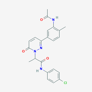 2-{3-[3-(acetylamino)-4-methylphenyl]-6-oxopyridazin-1(6H)-yl}-N-(4-chlorophenyl)propanamide